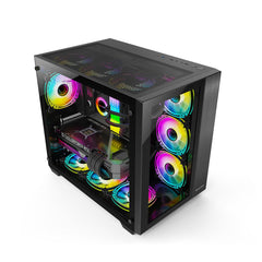 Huntkey S980 Tornado Full View Empty Gaming Case -Black