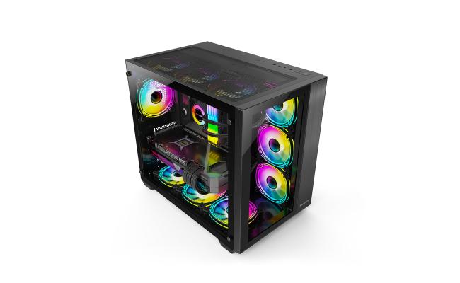 Huntkey S980 Tornado Full View Empty Gaming Case Black