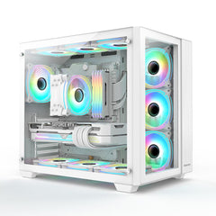 Huntkey S980 Tornado Full View Empty Gaming Case -White