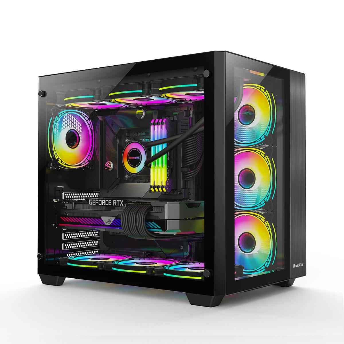 Huntkey S980 Tornado Full View Empty Gaming Case -Black Huntkey S980 Tornado Full View Empty Gaming Case -Black