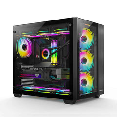 Huntkey S980 Tornado Full View Empty Gaming Case -Black