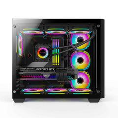 Huntkey S980 Tornado Full View Empty Gaming Case -Black