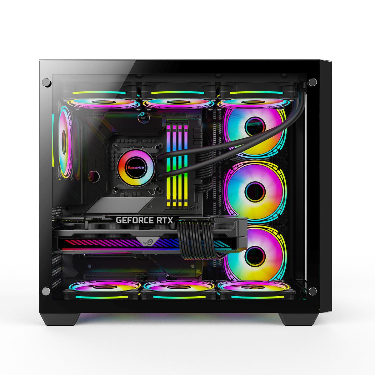 Huntkey S980 Tornado Full View Empty Gaming Case -Black