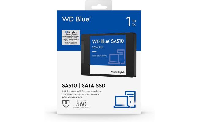 Western Digital to 560 SATA solid state drive for data storage