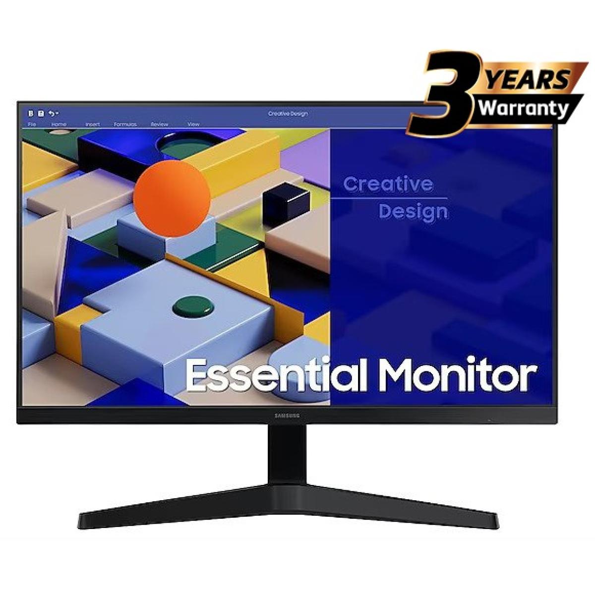 Samsung S3 Essential (C310) 22" Full-HD, IPS Flat Monitor, 75HZ, AMD FreeSync, 5MS (GTG), Borderless Design | LS22C310EAMXZN | - CompuMe