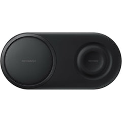 Samsung Wireless Charger DUO Pad, up to 25W with Fast Charge 2.0 Qi compatible, Charge wearable devices like Phones & buds & smart watch, 2 devices at once - Black