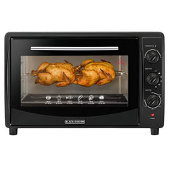 Black & Decker Toaster Oven with Double Glass, Black - TRO45RDG-B5