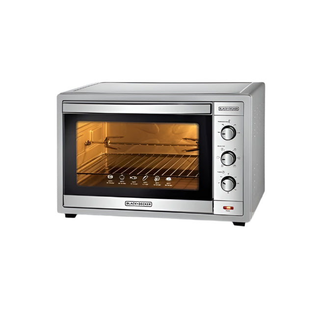 Black & Decker Electric Toaster Oven, 62Lit, Silver - TRO62RDG-B5