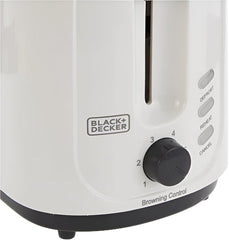 Black & Decker Toaster 2 Slice, 750Watts, White - ET125-B5