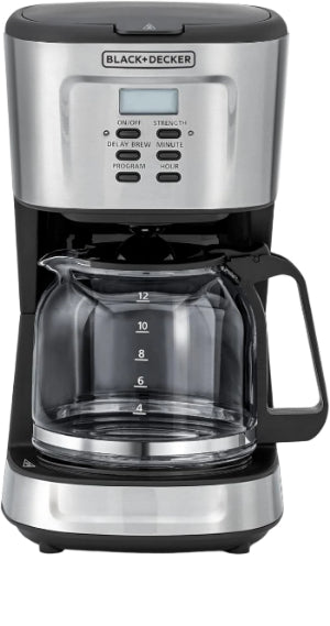 Black & Decker Coffee Maker, 12Cup, 900Watts, Black / Silver - DCM85-B5