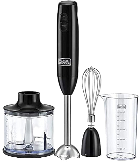 Hand Blender with Chopper, 600Watts, Black - HB600-B5