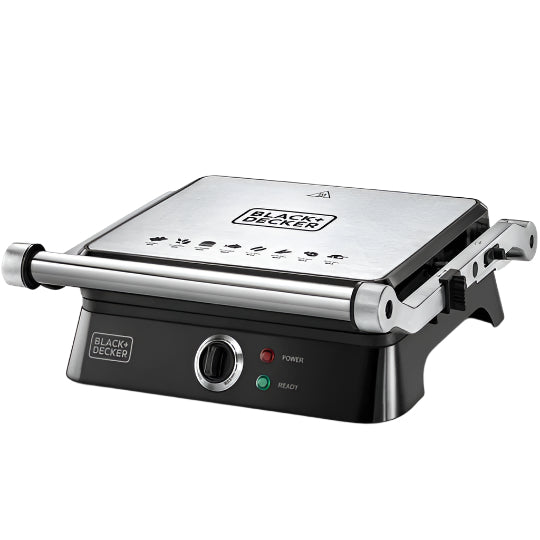Black & Decker Grill, 1400Watts, Stainless Steel - CG1400-B5