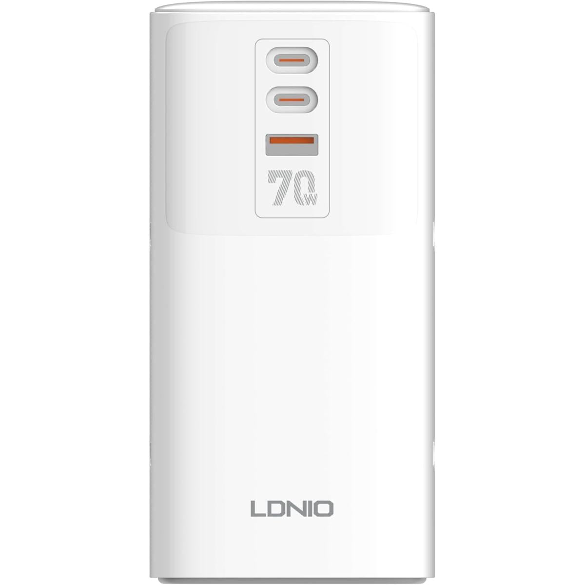 LDNIO SC4383 2USB-C+USB-A Power Strips 2500W Tower Extension Power Socket with 70W USB Ports for Phone Charger EU US UK Plug - White LDNIO SC4383 2USB-C+USB-A Power Strips 2500W Tower Extension Power Socket with 70W USB Ports for Phone Charger EU US UK Plug - White