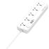 LDNIO SC5415 Popular Multi - Function Power Strip 5 Power Sockets +1PD 20W+1QC 18W+2 AUTO - ID Perfe Home/Office Charging Station - White