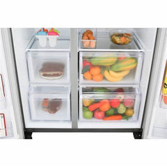 Samsung Refrigerator Side by Side Inverter A+, 647Lit, Stainless Steel - RS62R5001M9