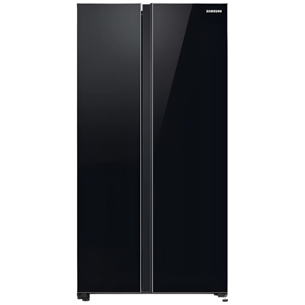 Samsung Side by Side Refrigerator A++, SmartThings & Wifi, Metal Cooling Duct, 647Lit, Clean Black - RS70F65Q1BLV