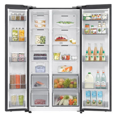 Samsung Side by Side Metal Cooling Duct A+, SmartThings & Wifi, 651Lit, Silver - RS70F65Q1TJO