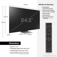 Samsung Led Tv 85Inch, Smart Neo Qled 8K, 4HDMI & 3USB, Satellite, Built-In WiFi - QA85QN800DUXTW