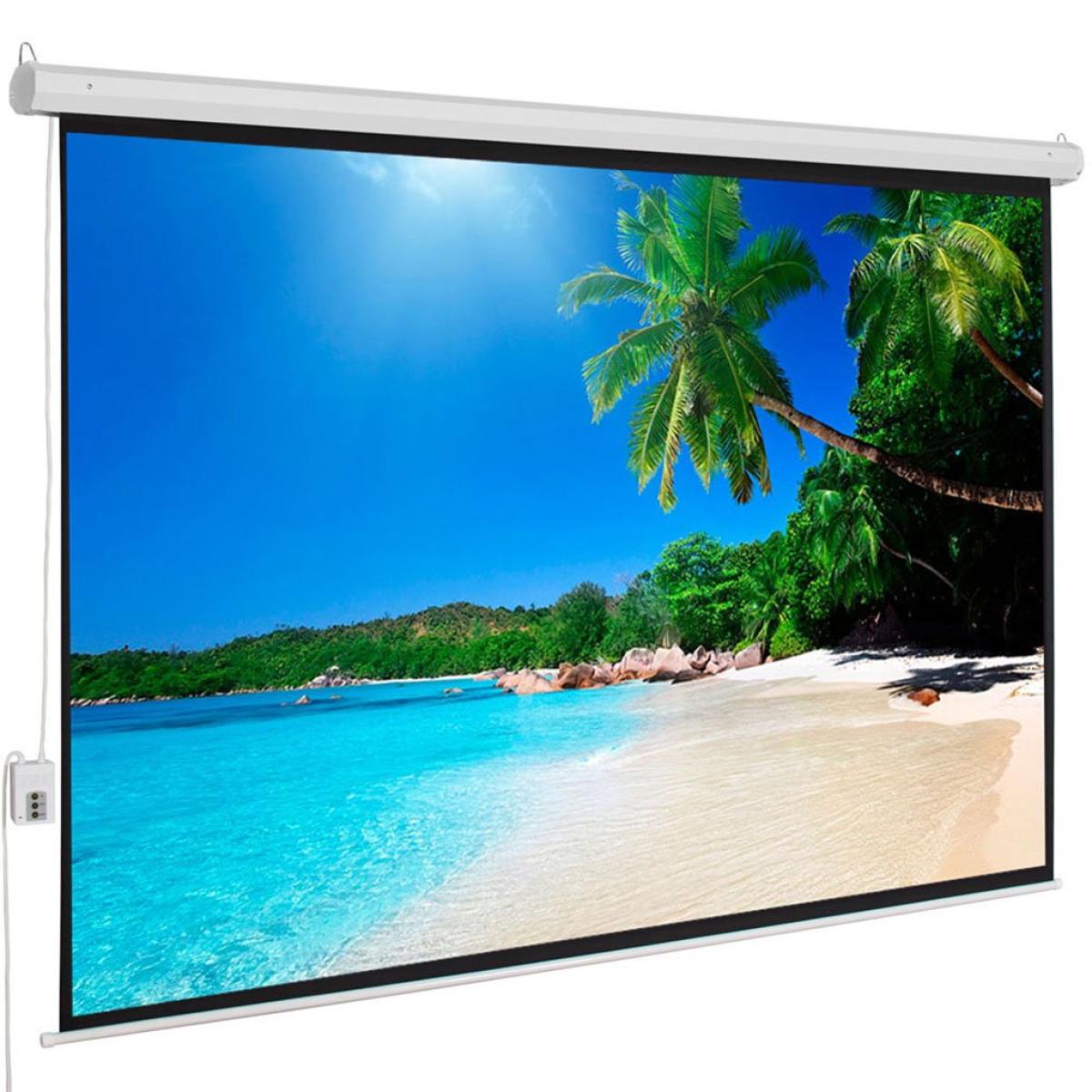 Motorized Projector Screen Wall Mount (240cmx240cm) with Remote