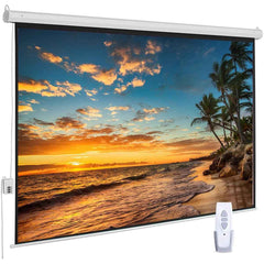 NO - Brand Motorized Projector Screen Wall Mount (240cmx240cm) with Remote with monitor