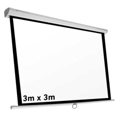 Manual Projector Screen Wall Mount (3mx3m)