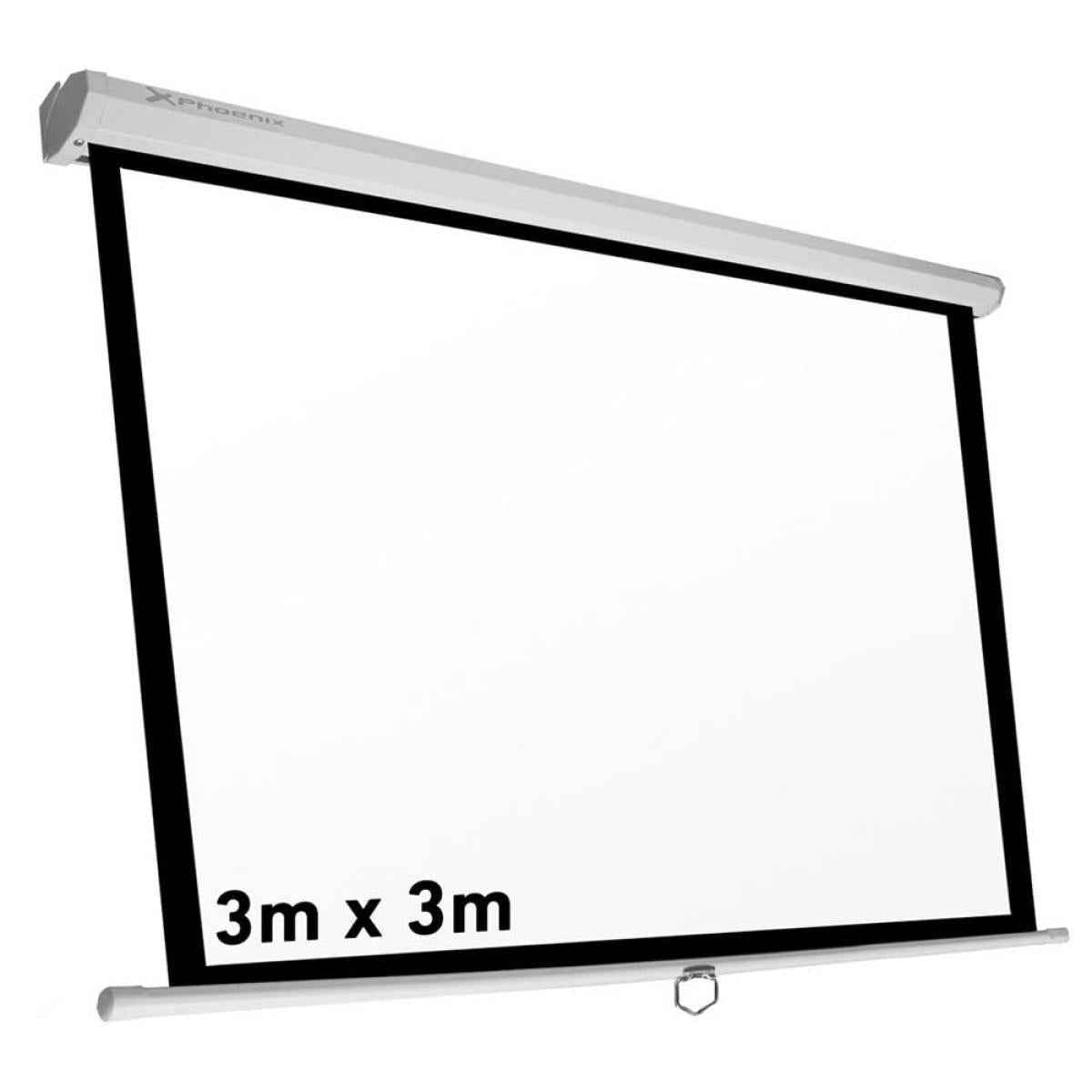 NO - Brand Manual Projector Screen Wall Mount (3mx3m), monitor