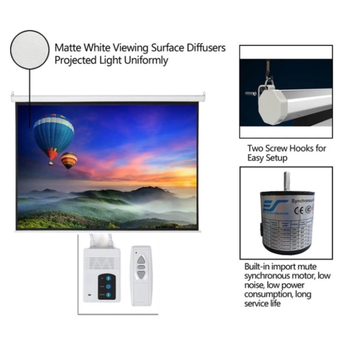 HAING SCREEN - 3 meter - 3 meter - R Electric Projector Screen White Steel Case 341*14*13cm