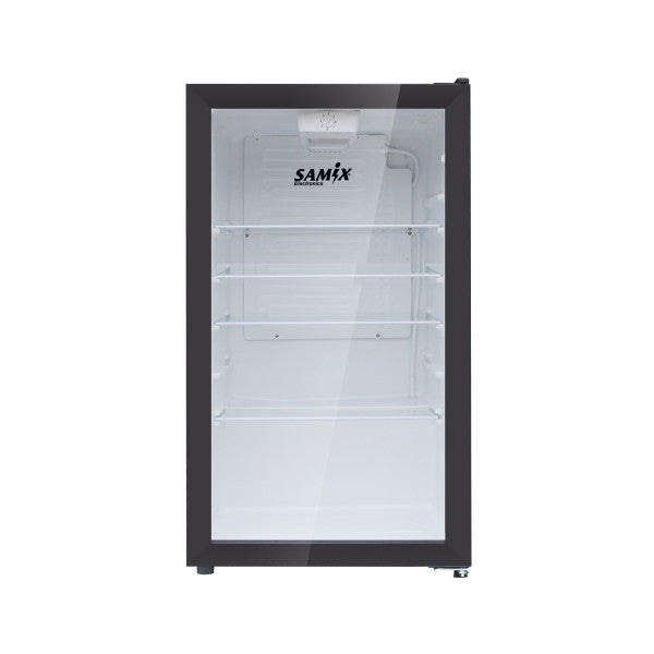 Samix Refrigerator Cooler Mini Bar, Glass Door, 93Lit, Black - SNK-LC-92