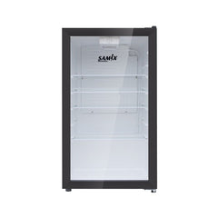 Samix Refrigerator Cooler Mini Bar, Glass Door, 93Lit, Black - SNK-LC-92