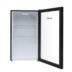 Samix Refrigerator Cooler Mini Bar, Glass Door, 93Lit, Black - SNK-LC-92