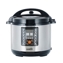 Samix Pressure Cooker, 14Lit, 1600Watts, Black & Steel - SNK-PC14A