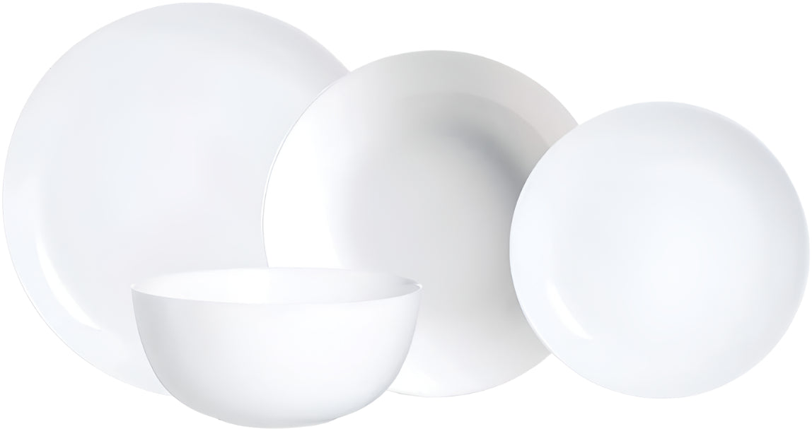 Luminarc Temp DIWALI, 19Pcs Dinner Set, White - P6006