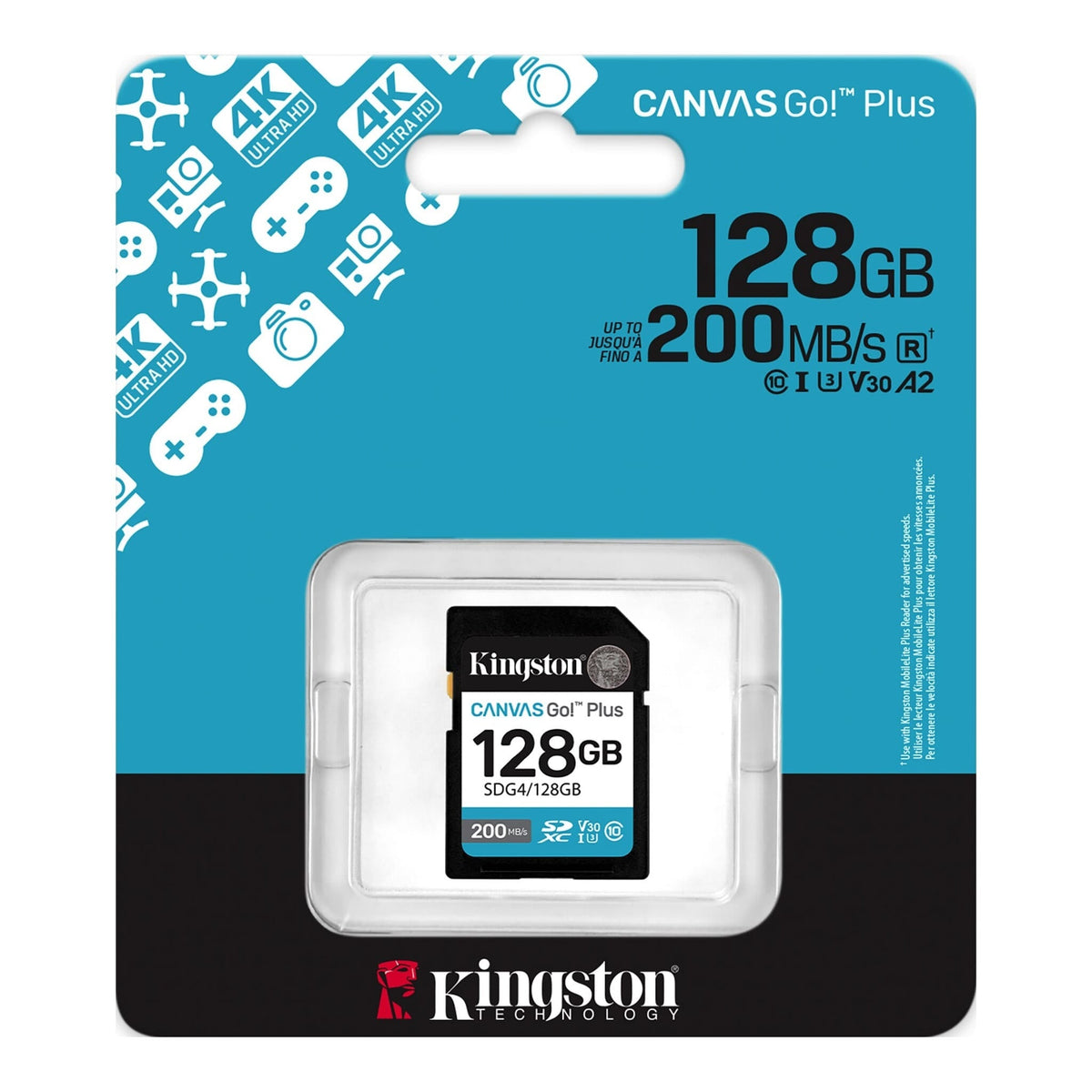 Kingston 128GB 200MB/S CANVAS GO PLUS
