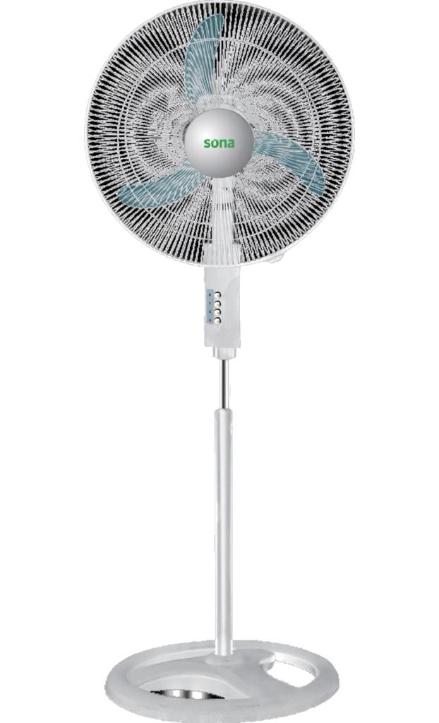 Sona Stand Fan 18 Inch 3 Blades and 3 Speeds White