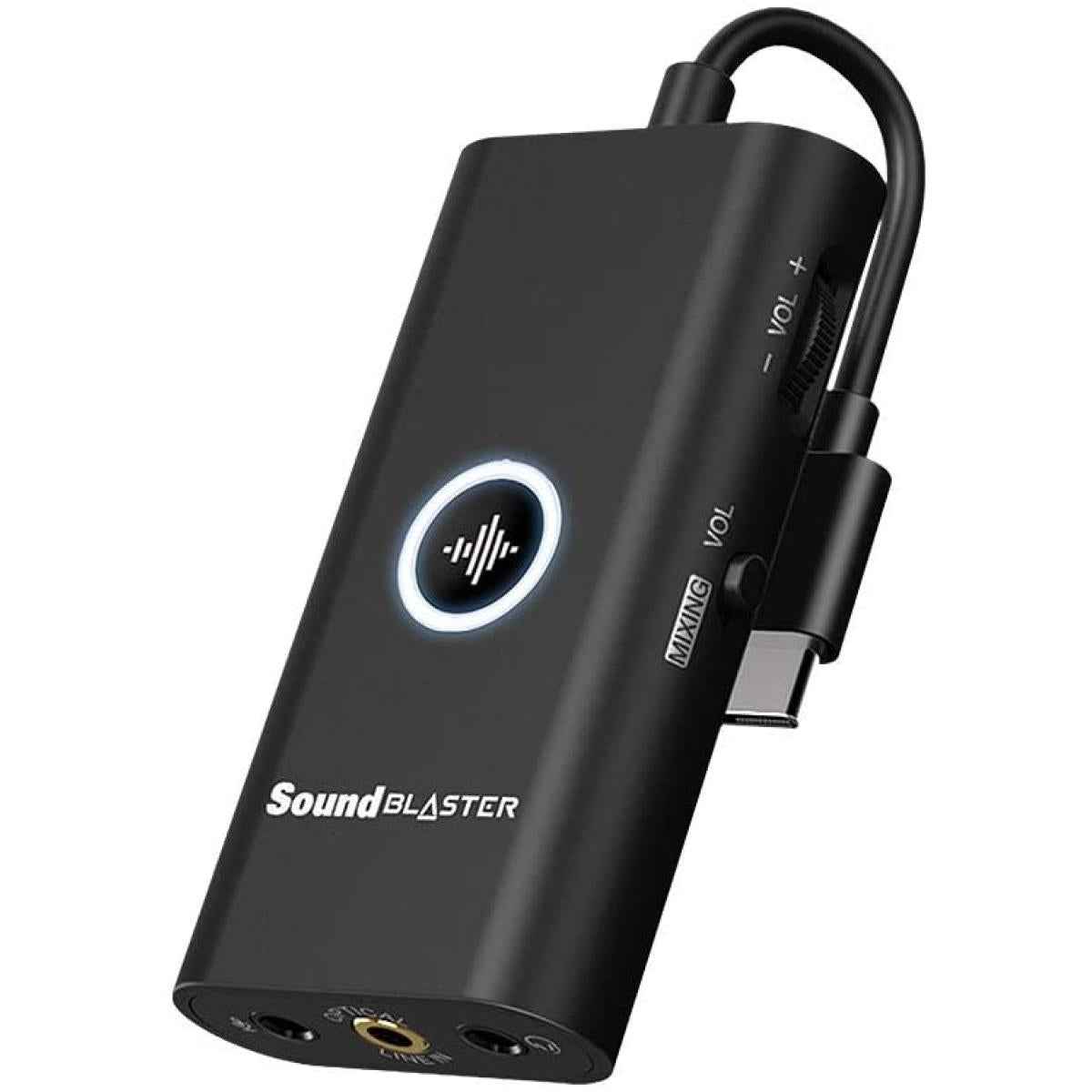 Creative Sound Blaster G3 Usb C External Usb Dac & Amp For Ps4, Nintendo Switch, Ft. Gamevoice Mix (audio Balance For Game/chat), Mic/vol Control And Mobile App Control