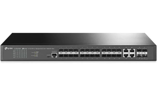 TP - Link Omada SG3428XF 24 - Port SFP L2+ Managed Switch with 4 10GE SFP+ Slots