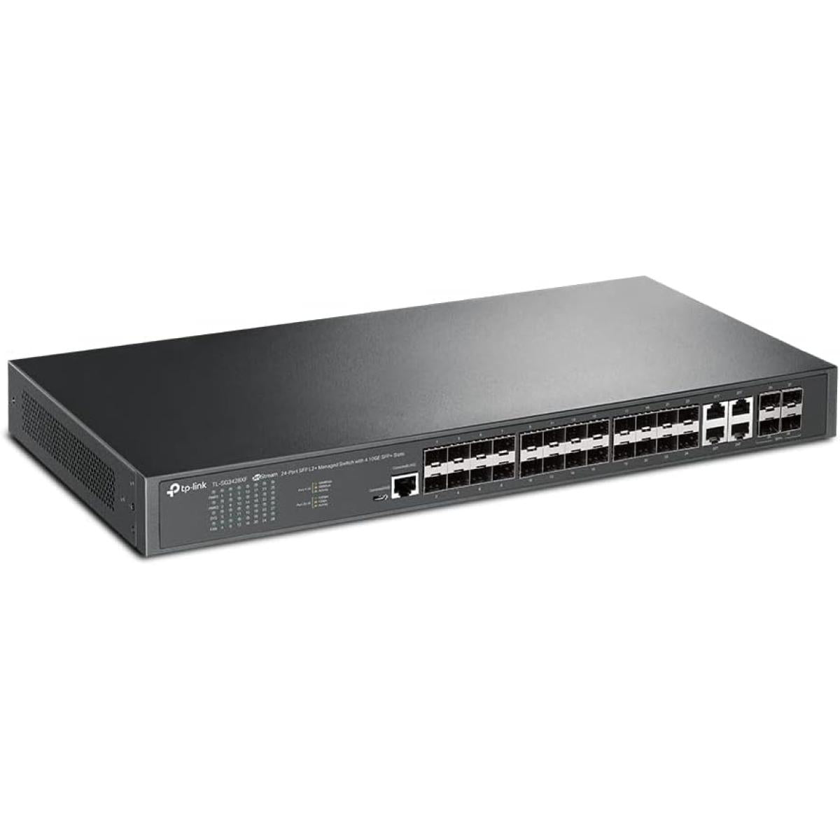 TP - Link Omada SG3428XF 24 - Port SFP L2+ Managed Switch with 4 10GE SFP+ Slots