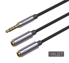 Yesido Headset Audio Cables, Audio Splitter 3.5M, Black - YAU-27