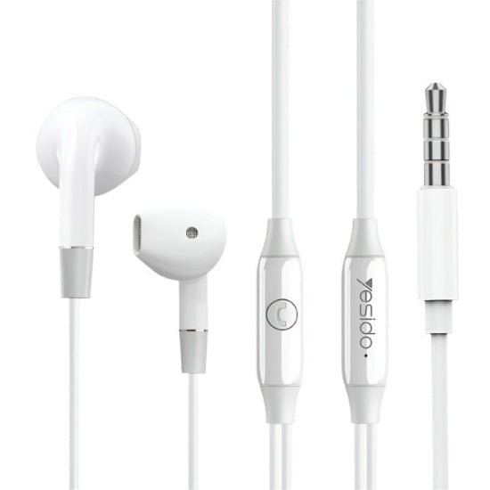 Yesido Hifi Earphone, White - YH30