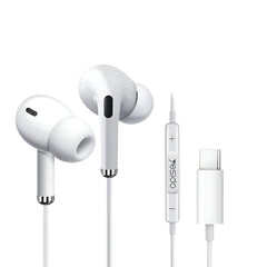 Yesido Earphone Deep Bass Type-C, White - YH35