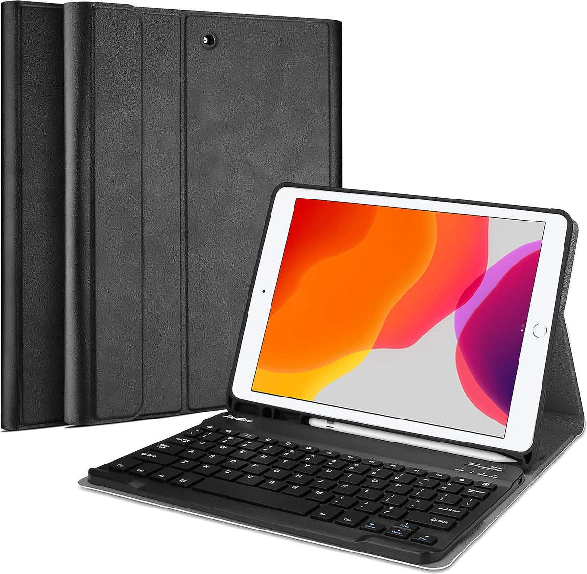 Totu iPad Magic Keyboard Leather Case 10.2 10.9 & 11Inch, Black - PC-1-IPAD