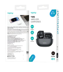 TOTU TWS Wireless & Bluetooth Earphone, Black - BE-17-TWS