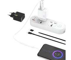 DUDAO Fast Wall Charger Gan, 25Watts, Black - A27