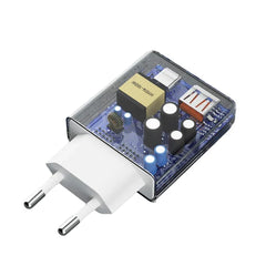 DUDAO Wall Charger C TO C, 30Watts, White - A30EU