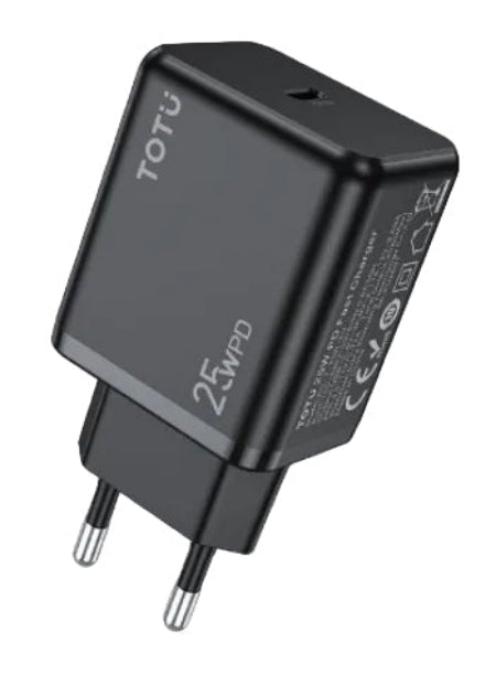 Totu Wall Fast Charger PD3.0, 25Watts, Black - HC-7-EU