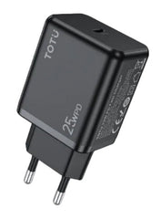 Totu Wall Fast Charger PD3.0, 25Watts, Black - HC-7-EU