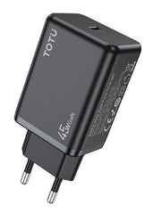Totu Wall Fast Charger Gan, 45Watts, Black - HC-7-45W