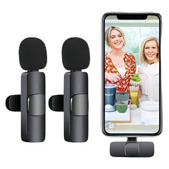 Dual Wireless Microphone K9, For Iphone & iPad - K9 DUAL