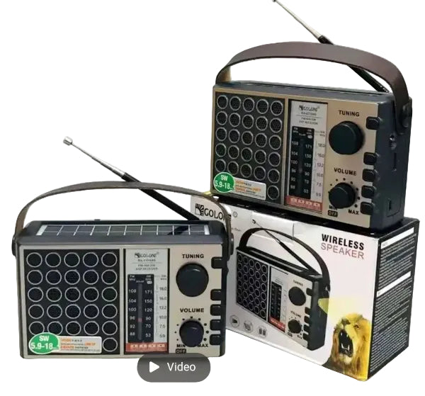 SHT Vintage FM Am Radio Rechargeable USB, Black - RX-BT109S