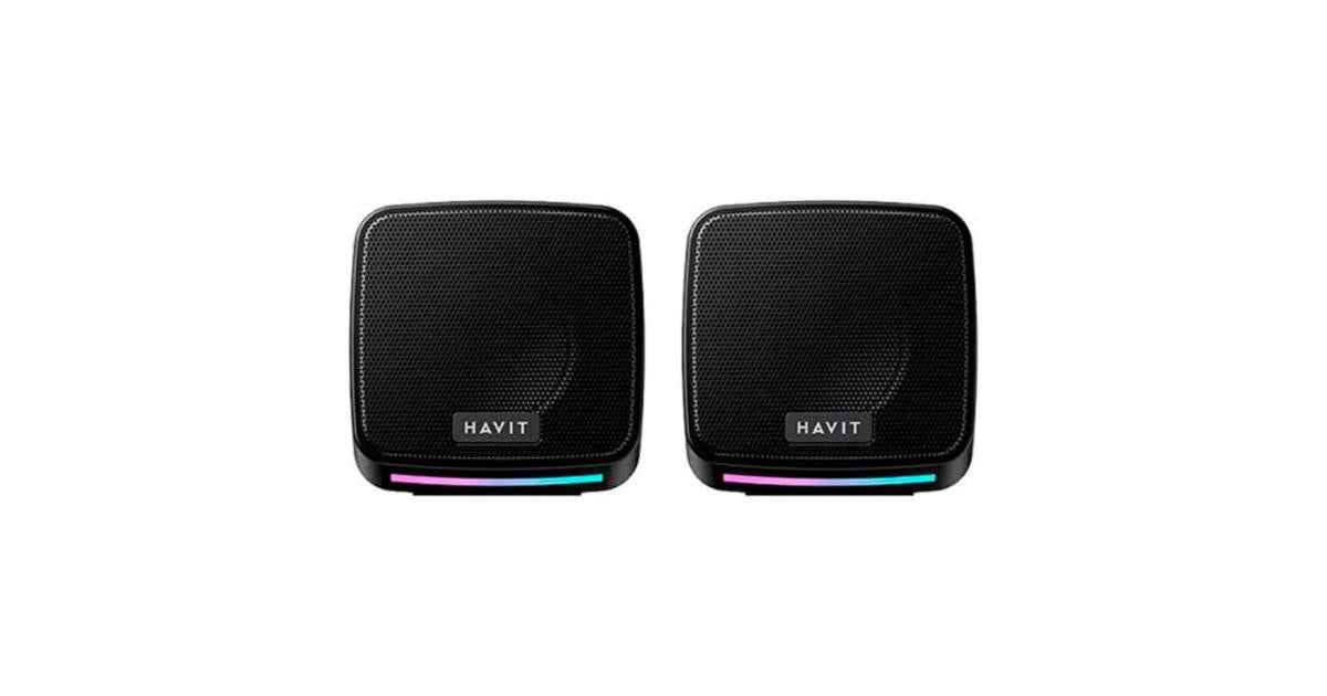 Havit SK764 USB 2.0 Wired RGB LED Gaming Speakers – Black